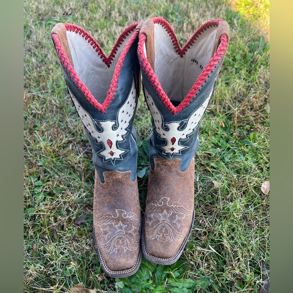 J.B Dillon Woman’s Morning Glory Western Sturdy Cowboy Boots Size 7B